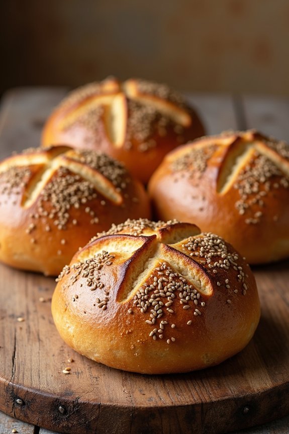 rustic sunflower seed rolls