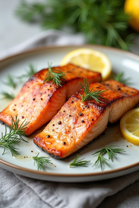 salmon with fresh dill