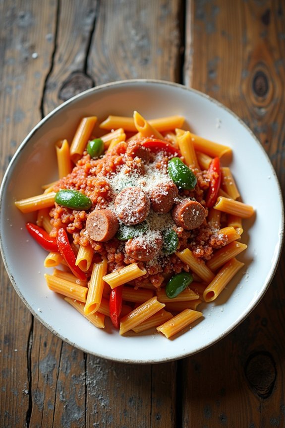 sausage and peppers dish