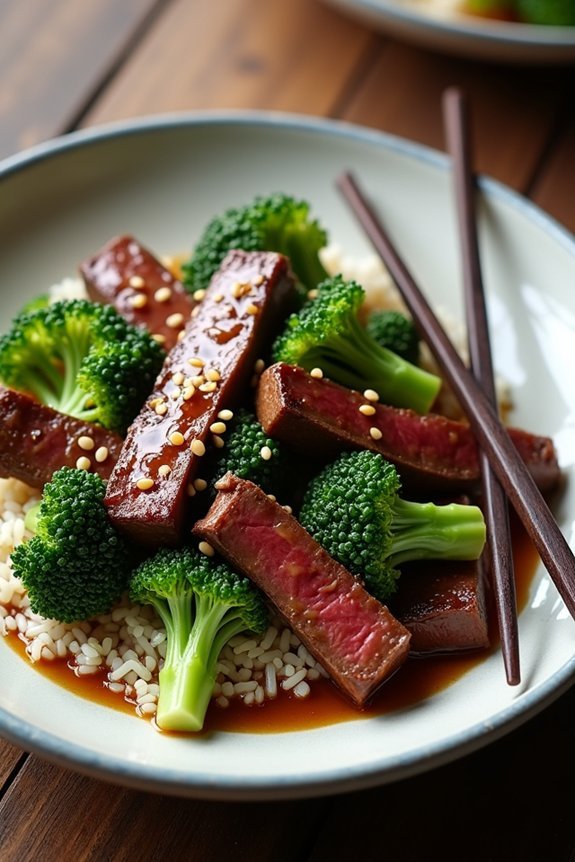 savory beef and broccoli
