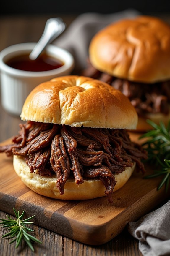 savory french dip sandwich