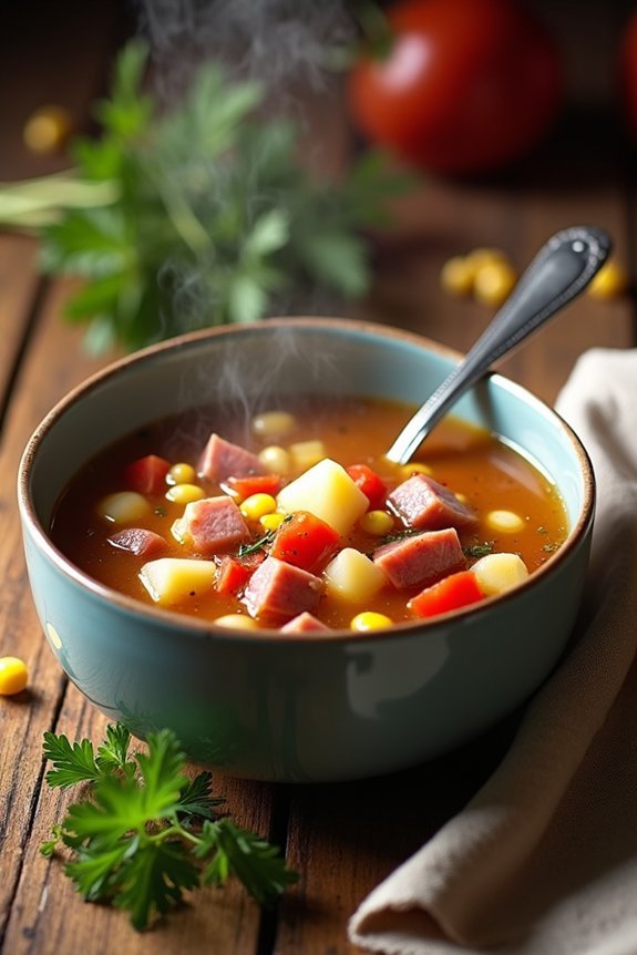 slow cooker ham soup