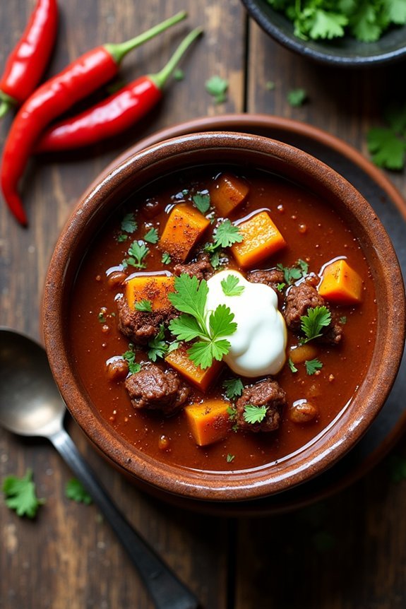 smoky beef sweet potato chili