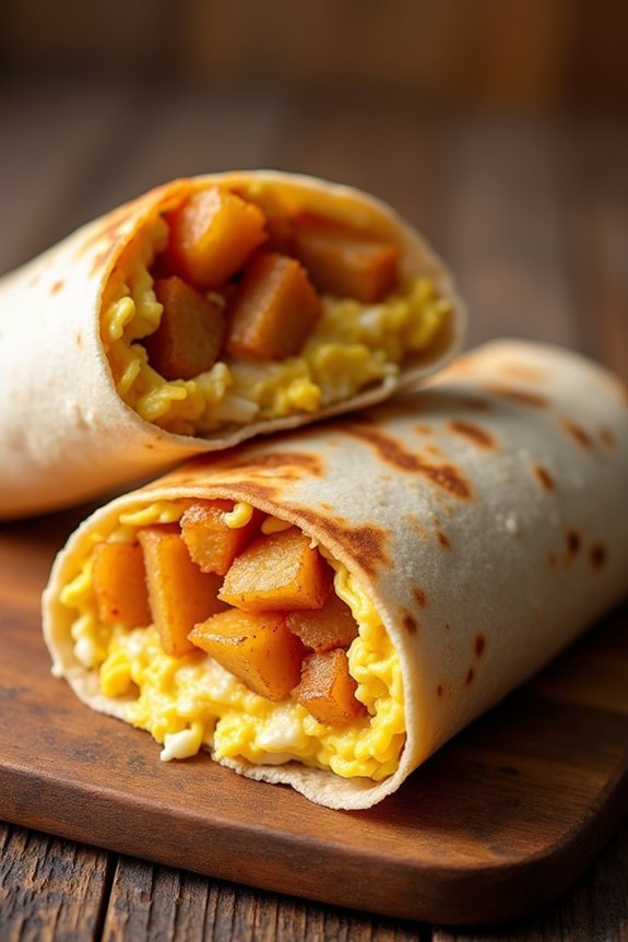 smoky chipotle breakfast burritos