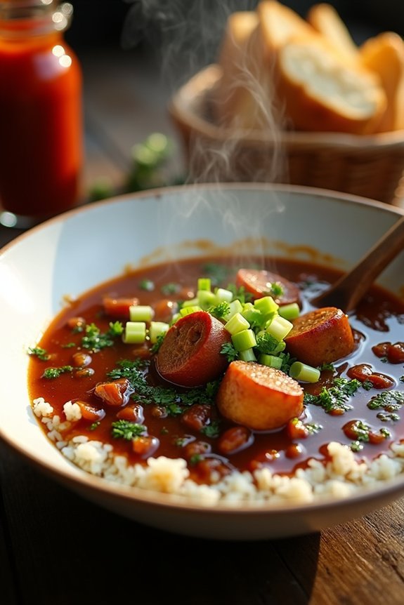 soulful chicken sausage gumbo