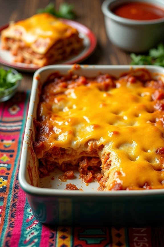 spicy cheese enchilada casserole