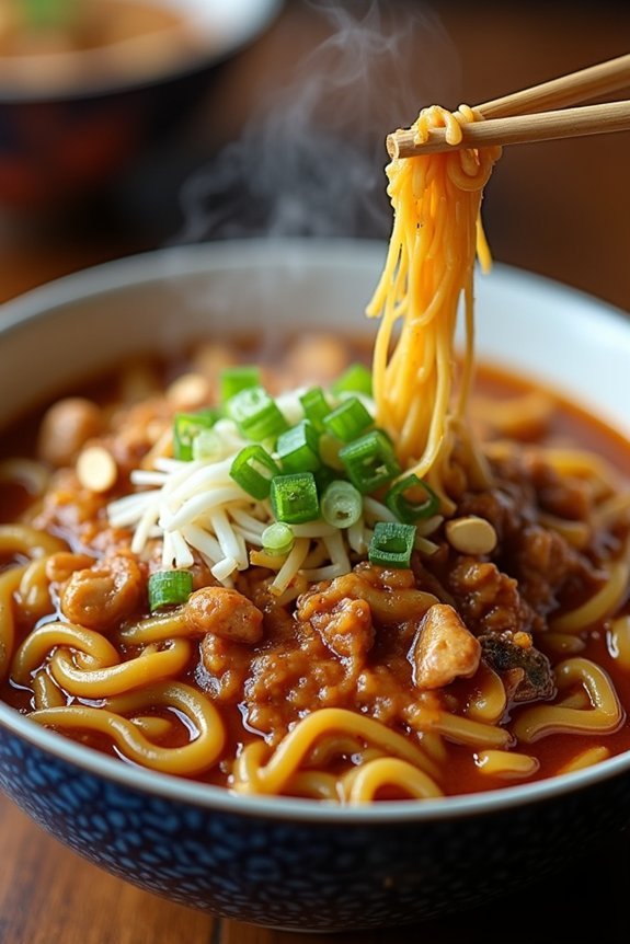 spicy chicken noodle dish