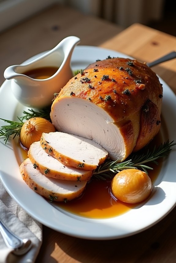 tender turkey with gravy