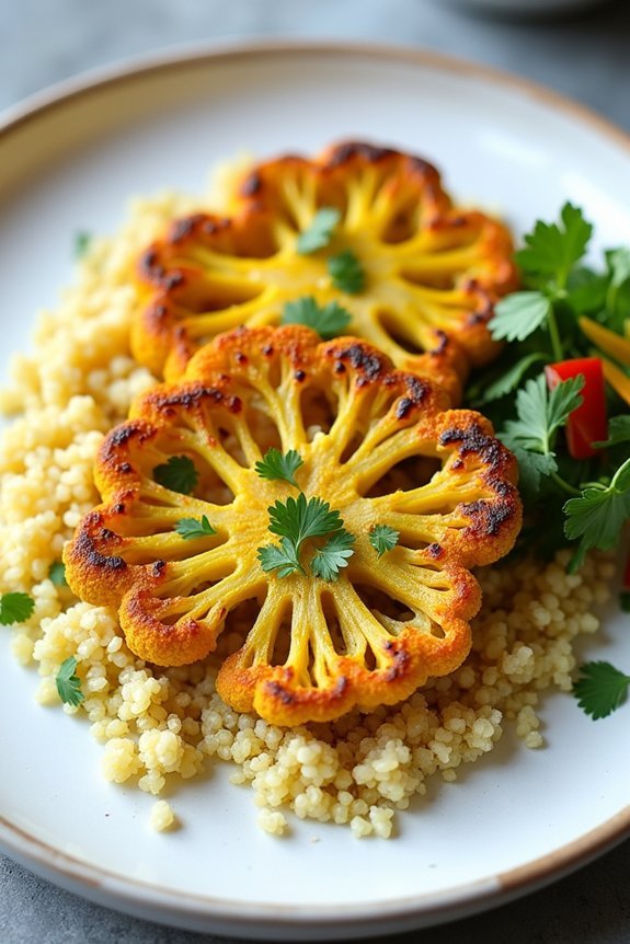 turmeric garlic cauliflower steak