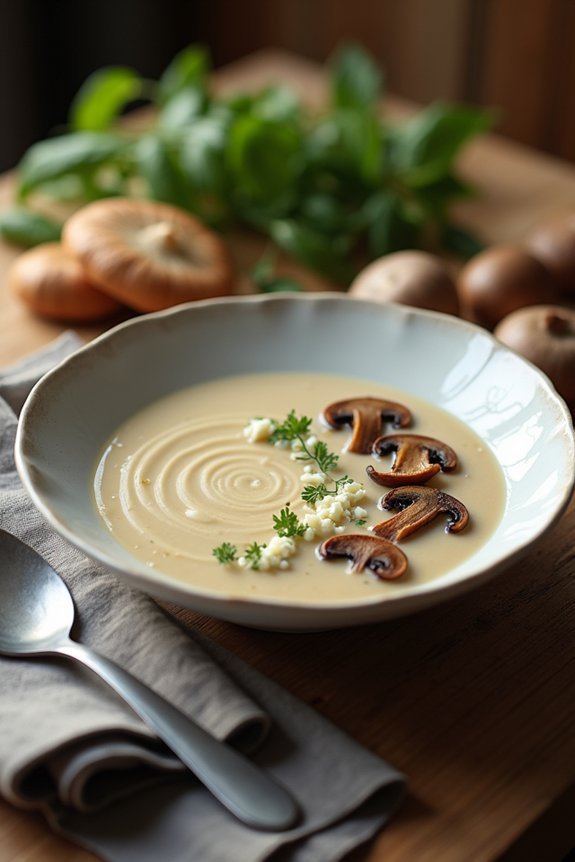 velvety blue cheese soup