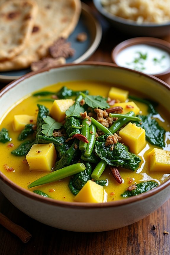 vibrant aromatic green curry