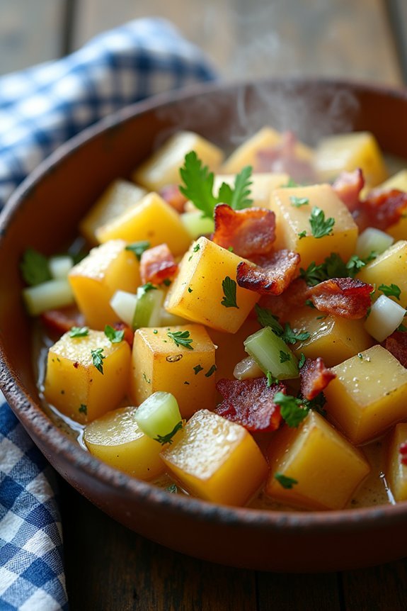 warm smoky german potatoes