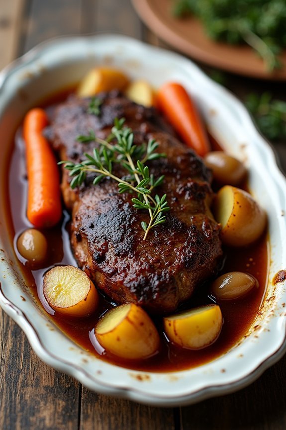 wine infused tender pot roast