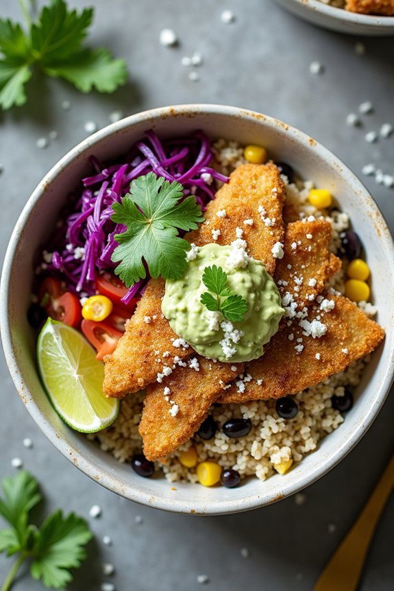 zesty fish taco bowl