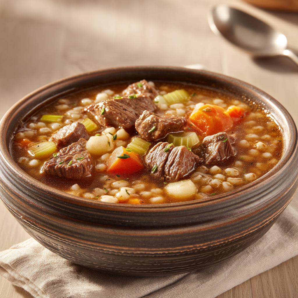 beef barley soup recipe